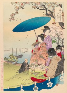 Geisha in primavera, 1892 da Ogata Gekko